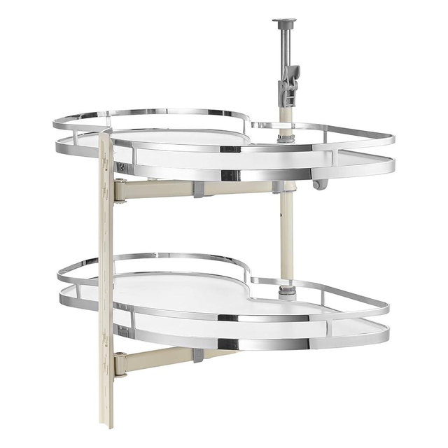 VEVOR Swing Left Blind Corner Cabinet, Pull Out Organizer for 36 inch Width Blind Cabinet, 2 Tier Height Adjustable Swing Tray, Soft Close Kitchen Cloud Blind Organizer, Left Open