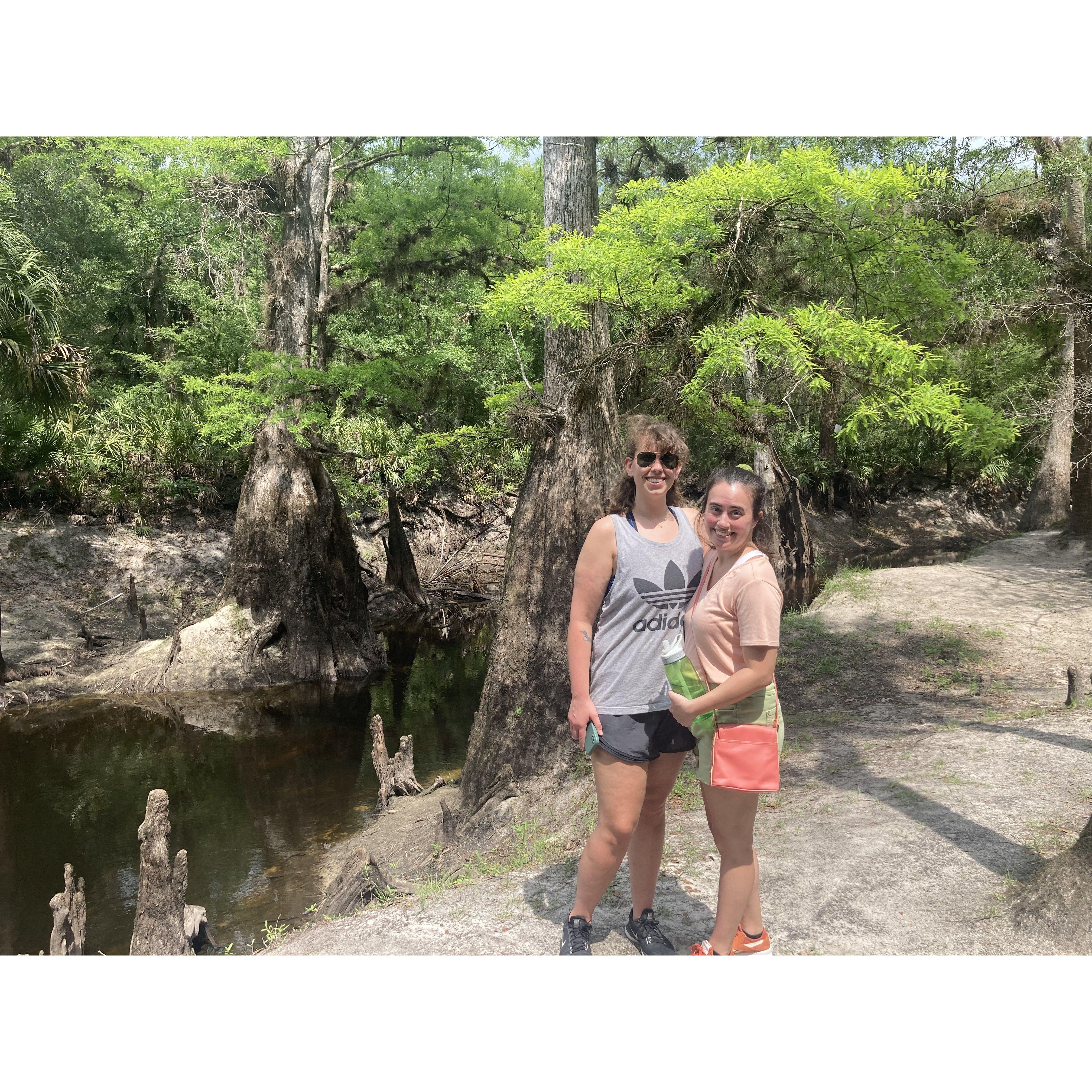 On a nature walk in FL with Aunt Valerie