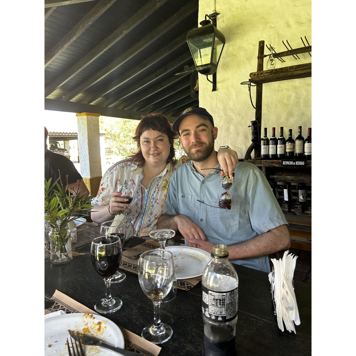 Benji and Callie in Argentina enjoying 6 too many glasses of red wine with the gauchos. (Ben's second time visiting Argentina!)