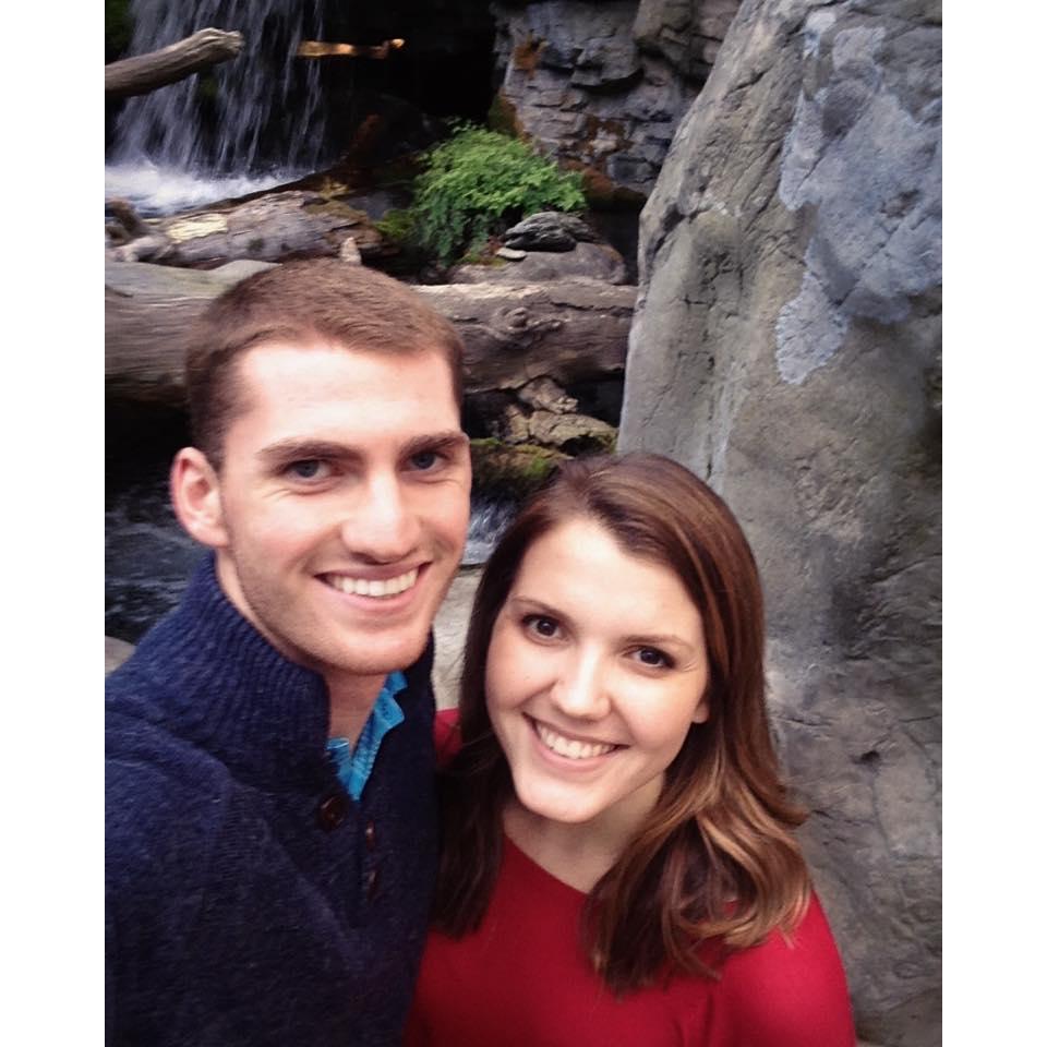 One of our first photos together. A date at the Tennessee Aquarium!
