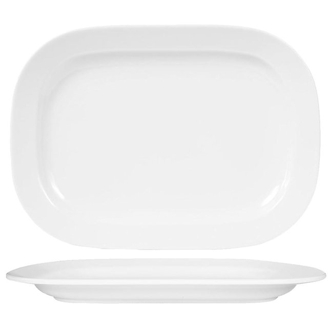 Gofunfun 2 Pack Extra Large 17.5 Inch White Serving Trays – Reusable Melamine Platters for Parties, Snacks & Cookies, Durable Food Serving Dishes for Entertaining, Pantry & Kitchen Use White