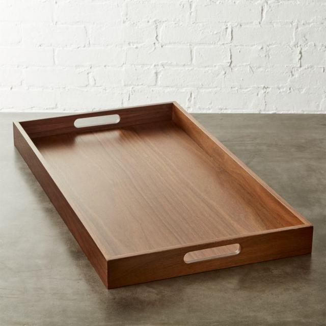 rectangular walnut tray