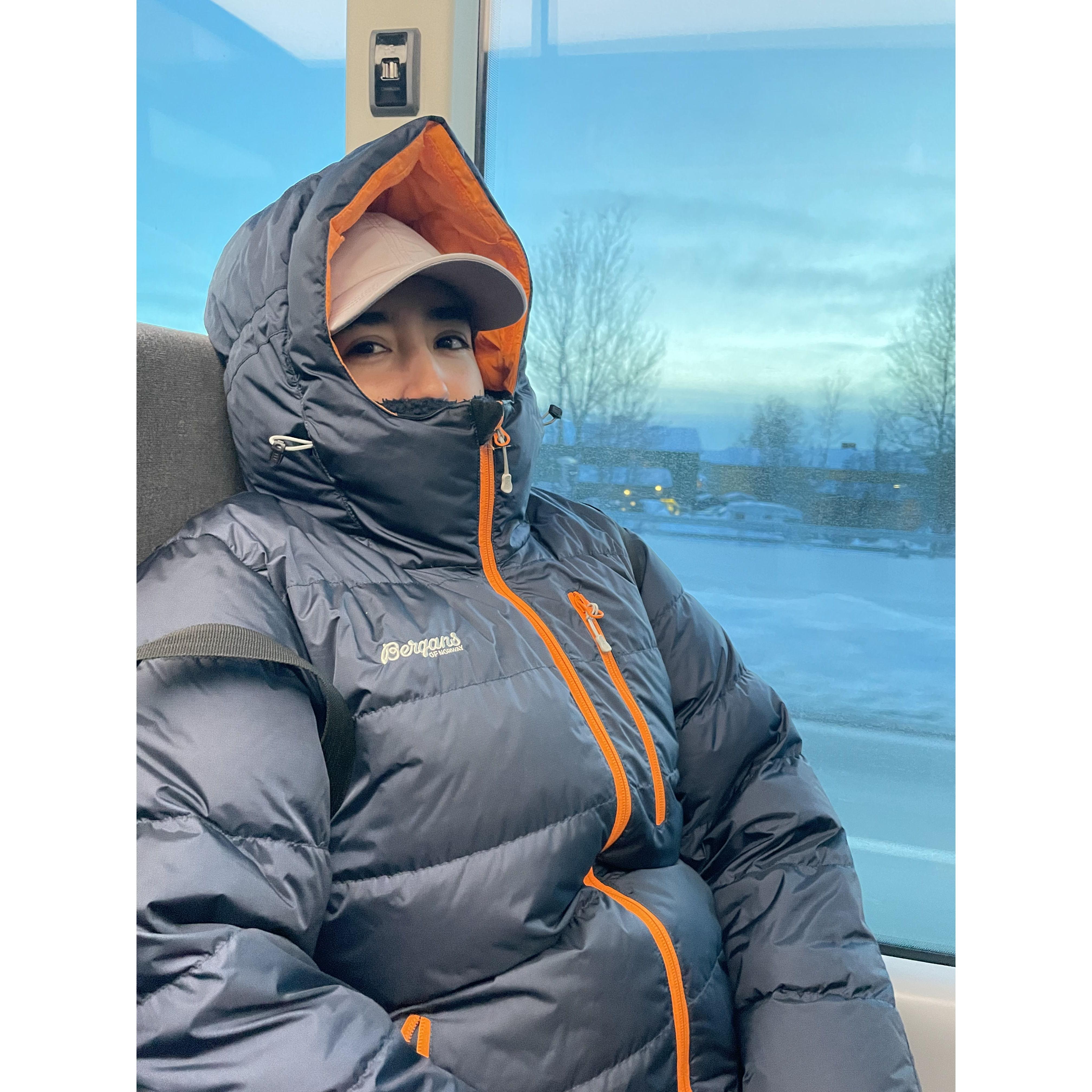 Mariana was not ready for the cold in Trondheim