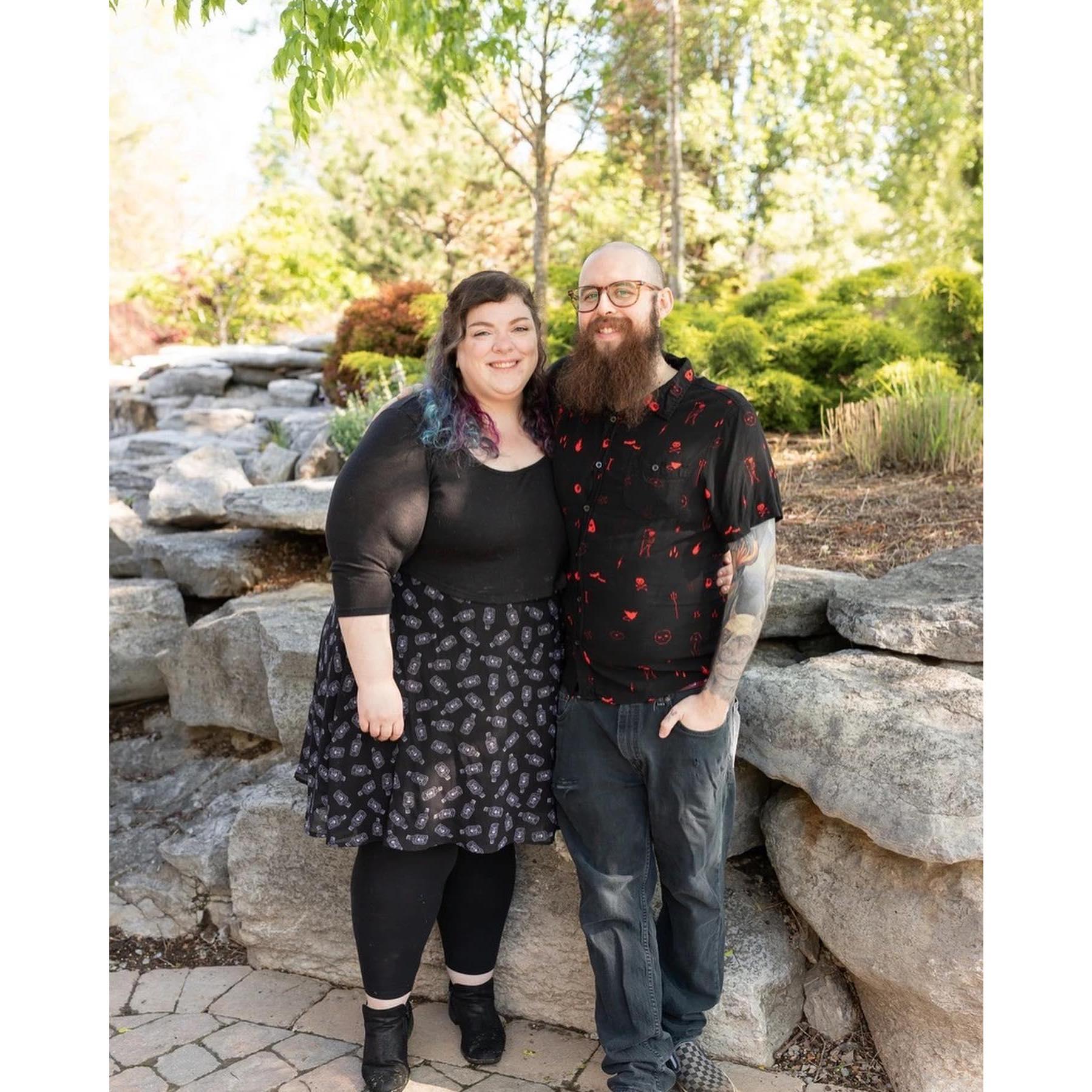 Couple photo from their Harley's immediate family's spring photoshoot.