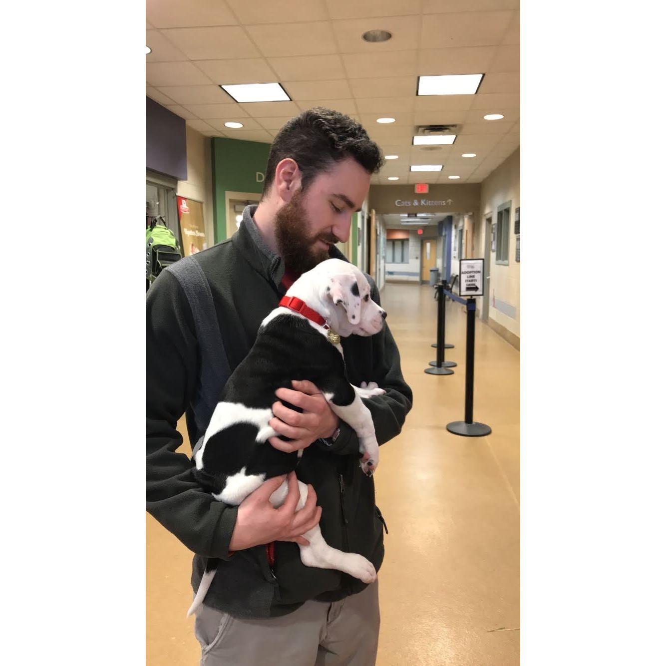 Taking home our Percy pup at the Cleveland APL 2018