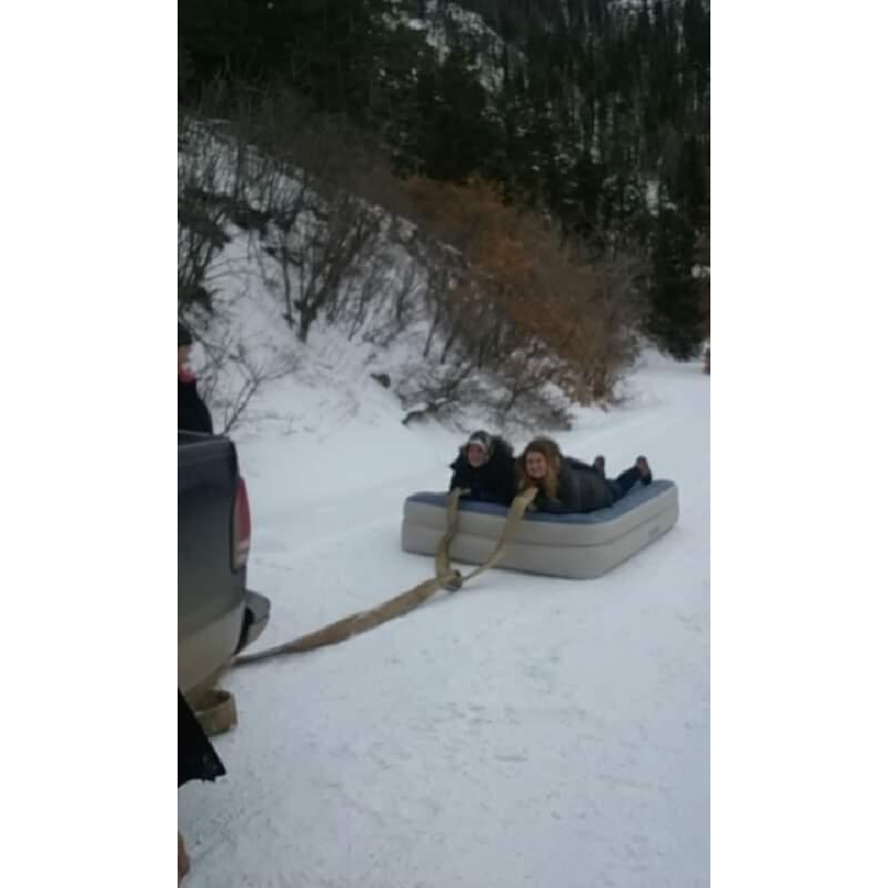 Tubing in the Sandia mountains, well it's kind of cheating this way.