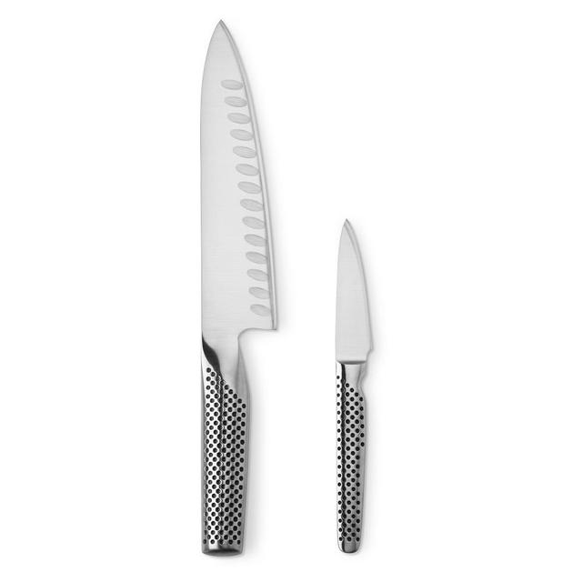 Global Classic 7" Hollow-Ground Chef's Knife & 3" Paring Knife 2-Piece Set
