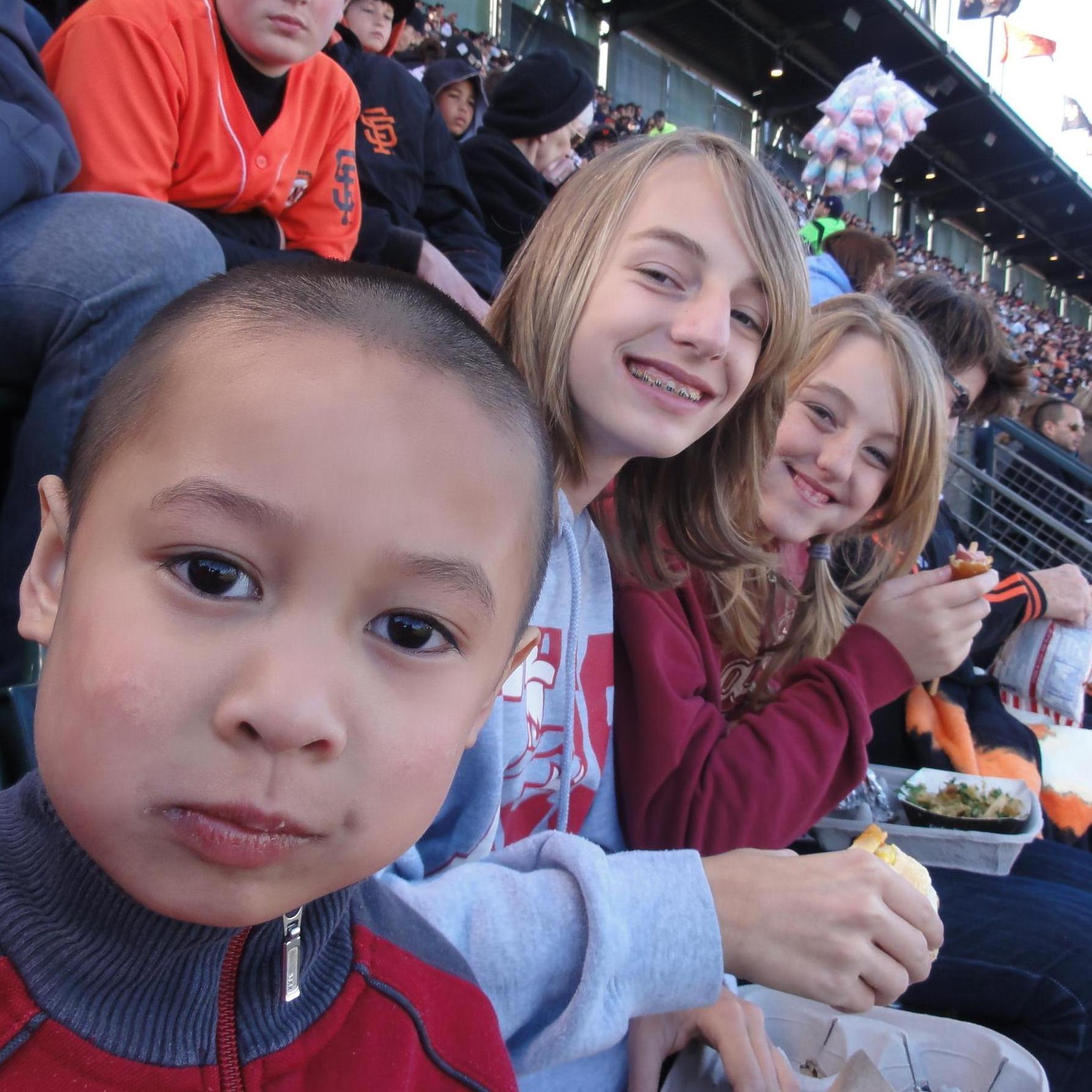 Giants game with the kids. AT&T Park 2011.