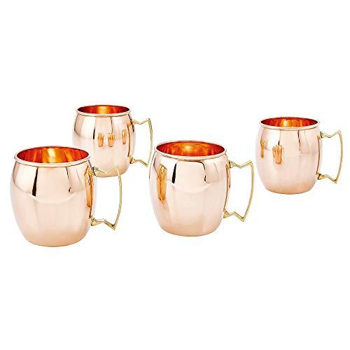 Old Dutch International, Purveyors of the ORIGINAL MOSCOW MULE MUG, 100% Pure Copper, Unlined Moscow Mule Mug, 16-Ounce, Set of 4