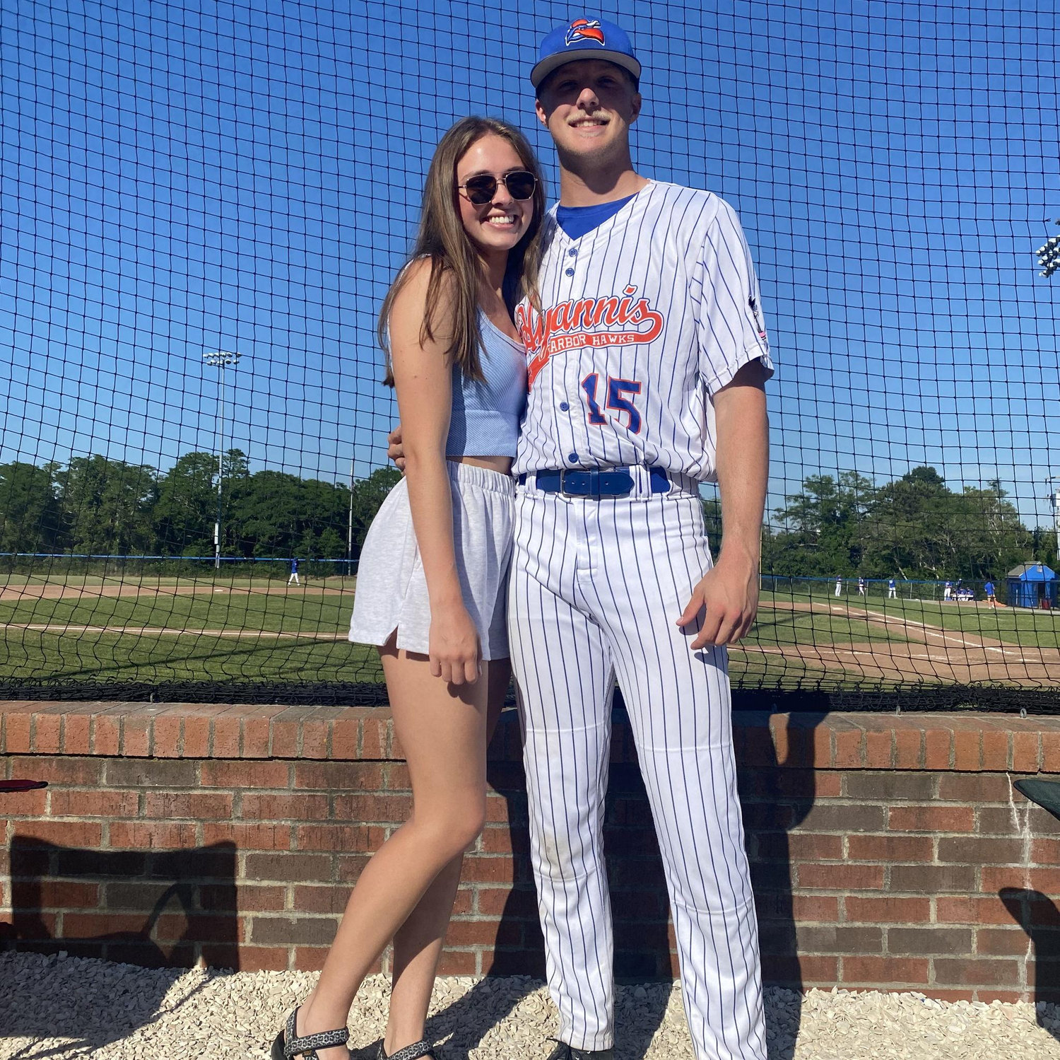Kari visiting Ty when he played ball on the Cape!