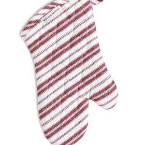 Williams Sonoma Stripe Oven Mitt, Claret Red