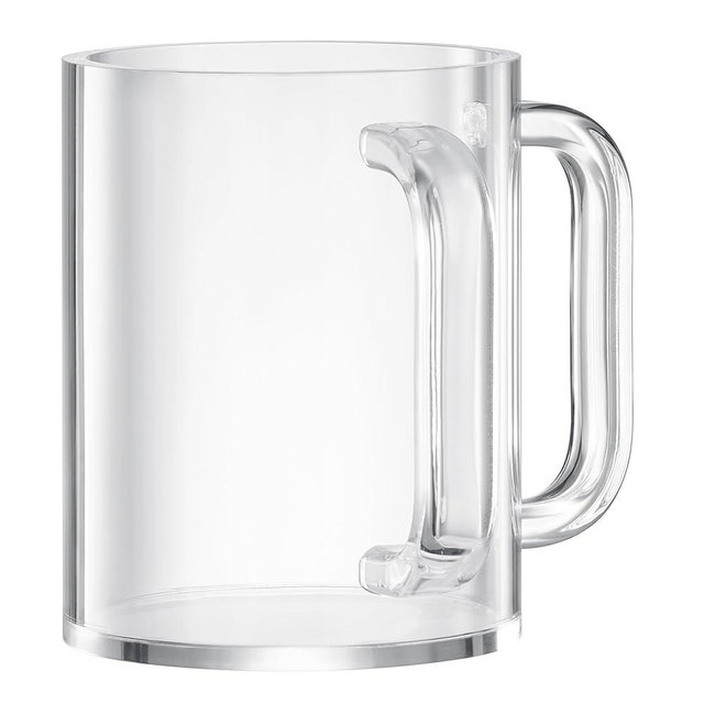 Khen Judaica Acrylic Hand Washing Cup for Netilat Yadayim with Dual Handles - 5" Clear Unbreakable Plastic Negel Vasser Wash Cup for Everyday & Passover Seder, Shabbat, Shul, Synagogue & Home (Clear)