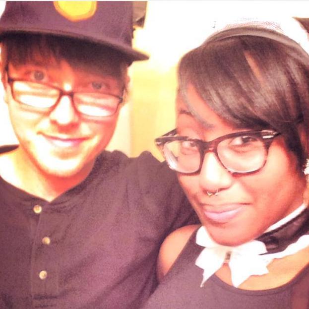 Halloween 2013 (sexy maid and 6 pack of beer)