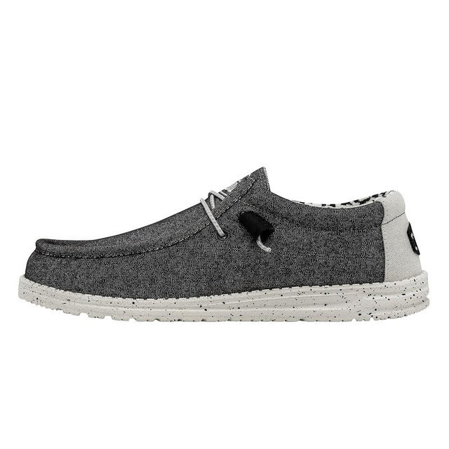 Hey Dude Men's Wally Stretch | Men's Loafers | Men's Slip On Shoes | Comfortable & Light-Weight