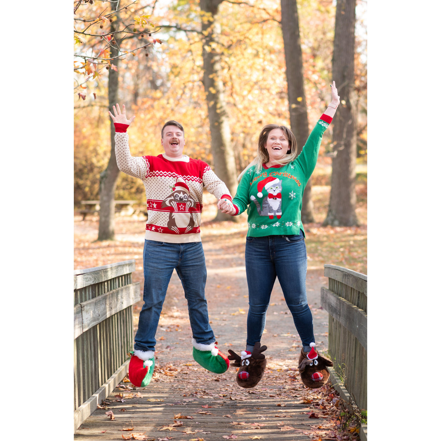 Almost our first Christmas card photo.