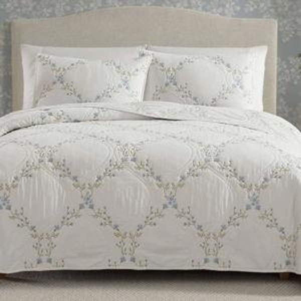 Laura Ashley Queen Cotton 3-Piece Quilt & Sham Set | Nordstromrack
