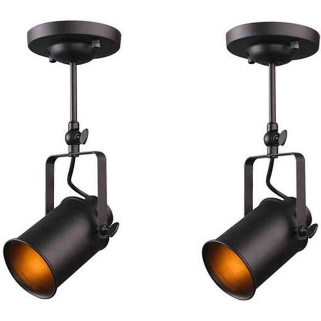 Industrial Vintage Ceiling Spotlight -FRIDEKO 2 Pack Retro Loft Style Adjustable Ceiling Lamp 1 Spot Lighting for Restaurant Coffee Shop Hotel 8.5cm