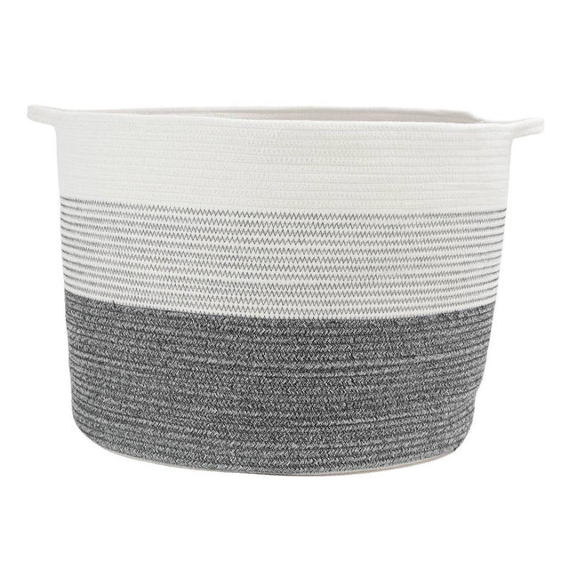 HLD Global XXL Coiled Rope Tapered Basket Black
