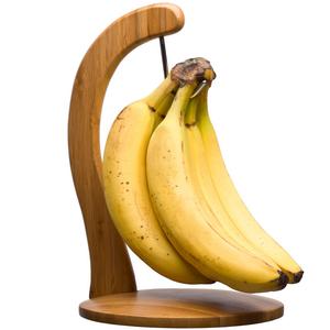 Totally Bamboo Banana Hanger - ♻ 100% Premium Organic Bamboo Stand & Holder w/ Steel Hook. Naturally Ripen & Keep your Bananas Fresh even longer while saving valuable counter spaces!