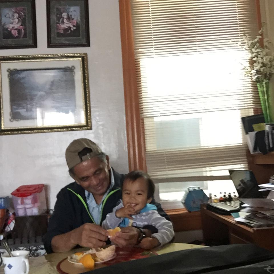 Grandpa and Kenji. August 2015