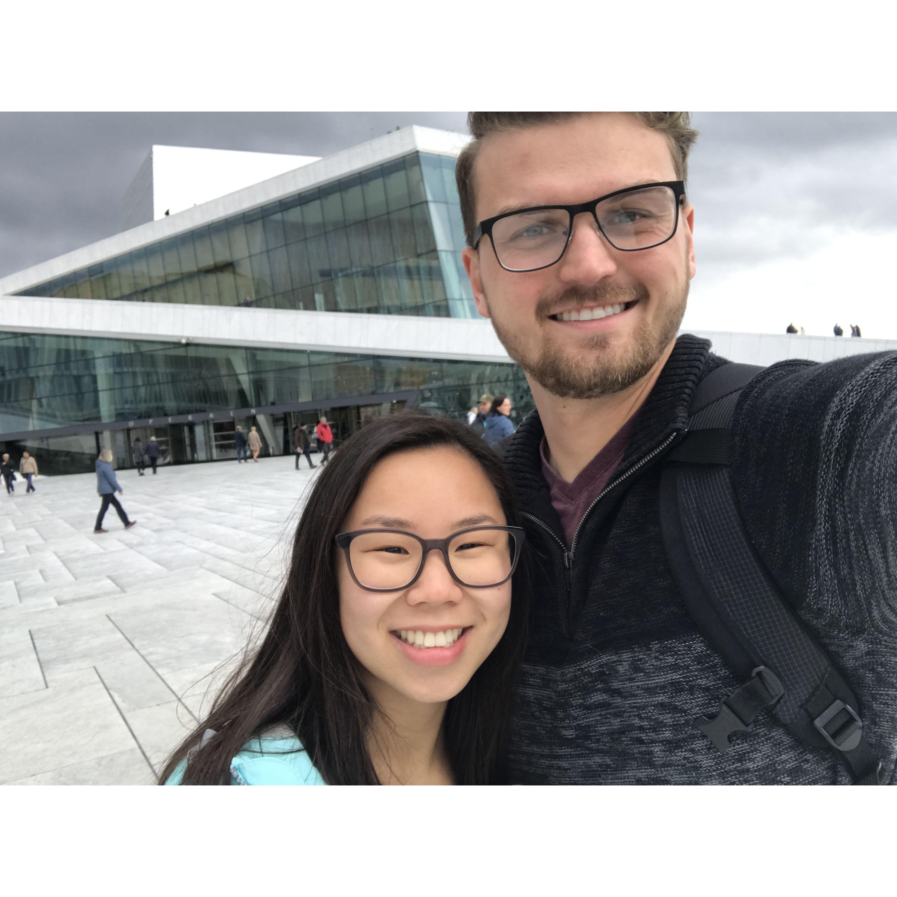 Oslo, Norway. In front of the Opera House.