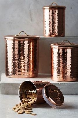 Copper-Plated Canister Set