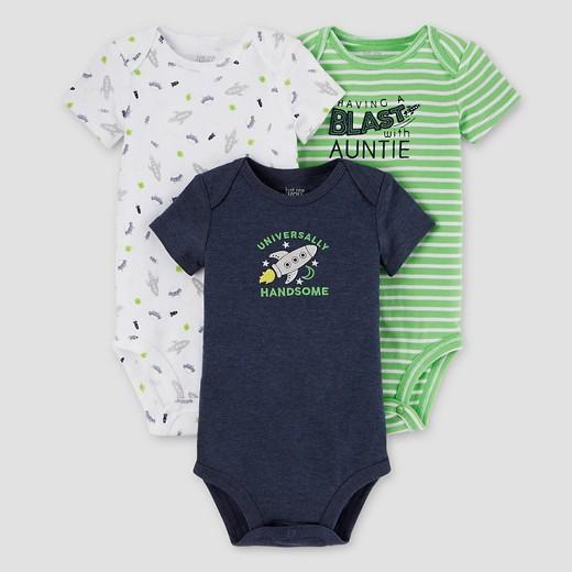 Baby Boys' 3pk Outer Space Bodysuit Set - Just One You™ Made by Carter's® Blue/Green
