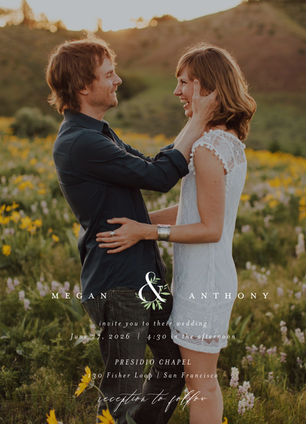 Jackson Photo | White | Zola Wedding Invitations