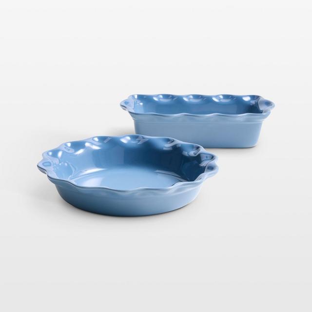 Le Creuset ® Chambray Fluted Pie and Loaf Pan Set