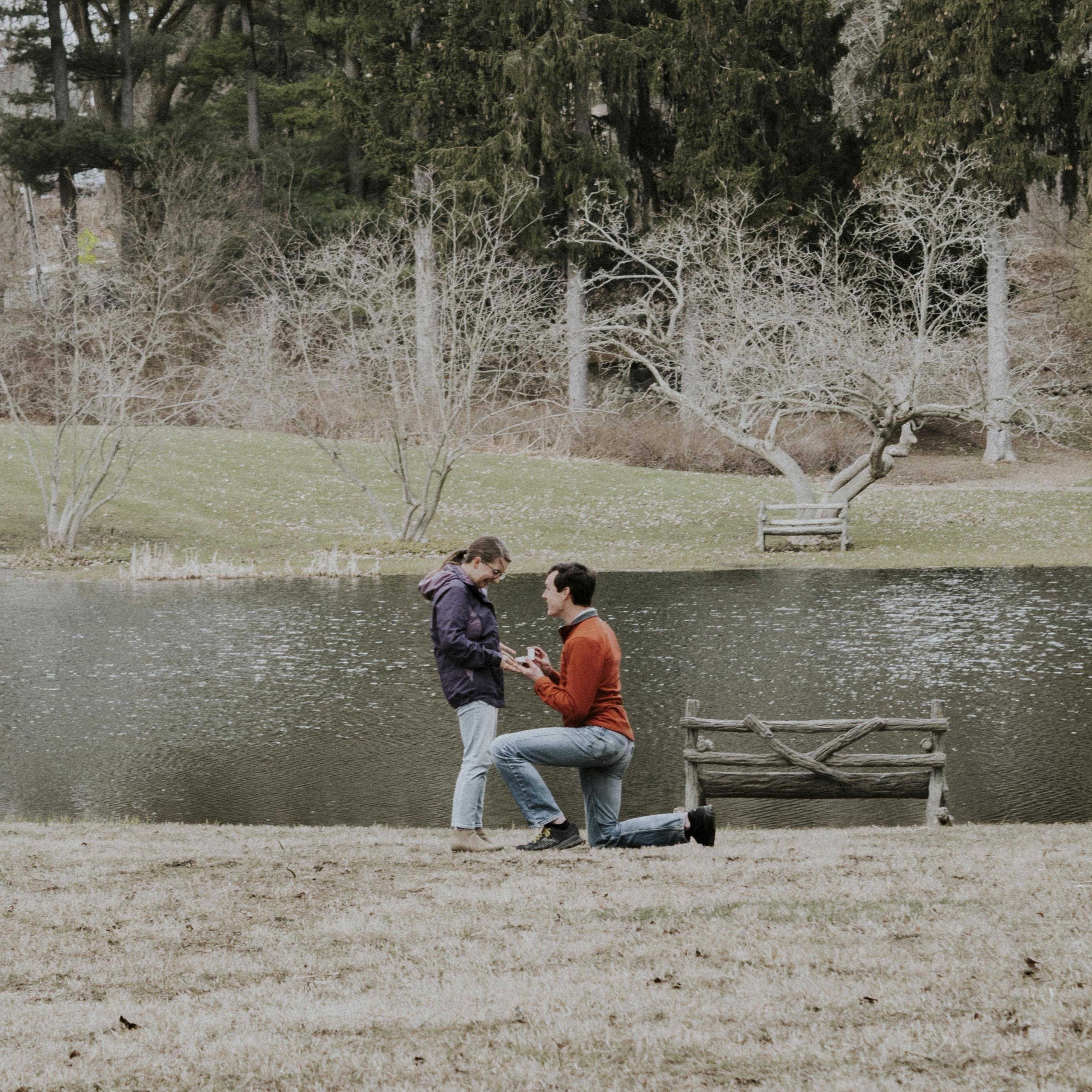 Thanks to Ethan Greb for the fabulous engagement photos. Spencer took me on a walk nonchalantly to Hillsdale College's Arboretum and little did I know what a special surprise he had planned!