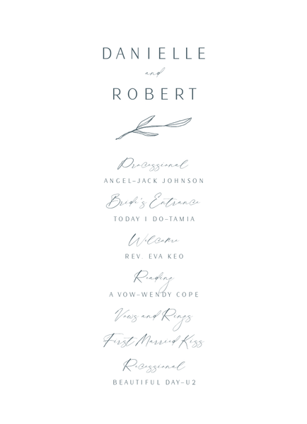 Avila | White | Zola Wedding Programs
