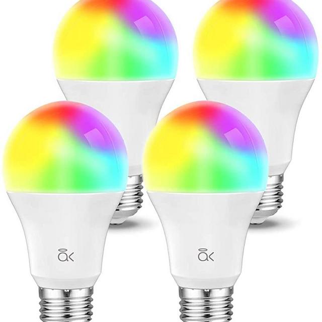 Smart Light Bulb, Works with Alexa, Echo, Google Home and Siri, AL Above Lights Dimmable E26 9W Wi-Fi LED Smart Bulb, Soft White (2700K), 60W Equivalent, 810 LM, RGB+W, ETL Listed - 4 Packs