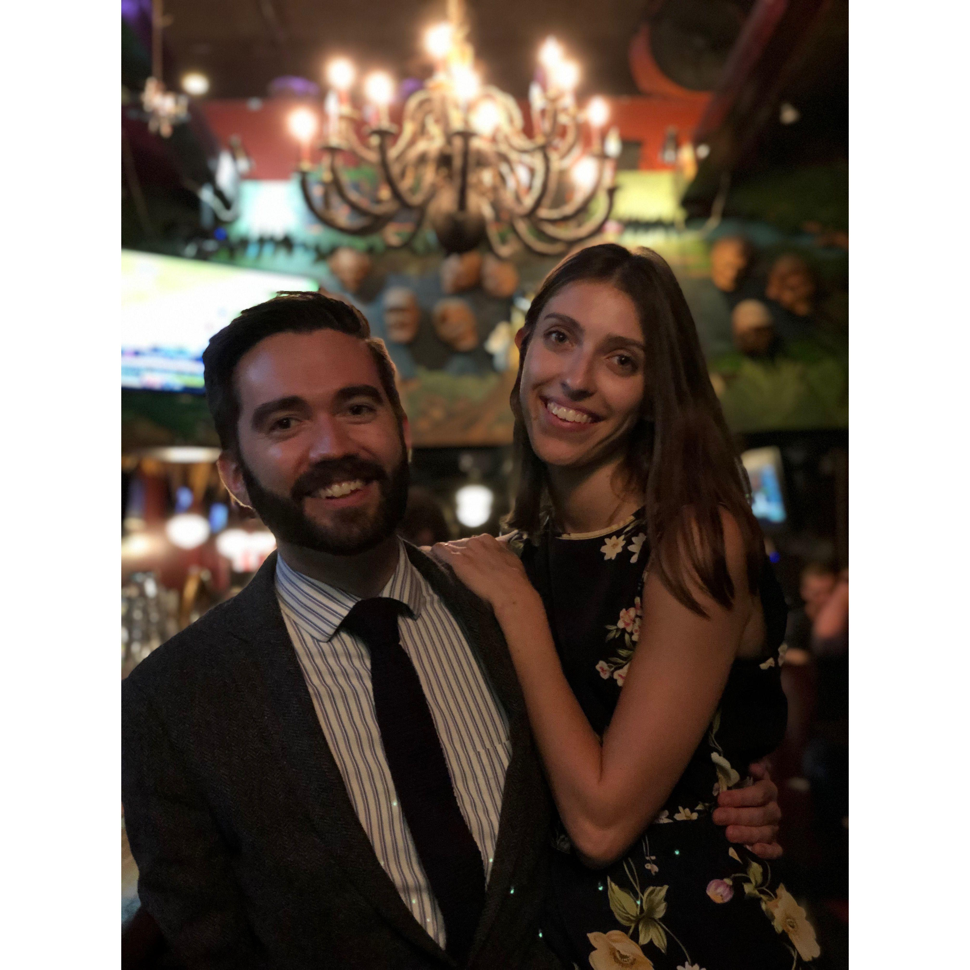 At the Big Hunt (RIP) before the first birthday dinner we spent together!