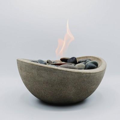 Wave Table Top Fire Bowl - Gray - Terra Flame