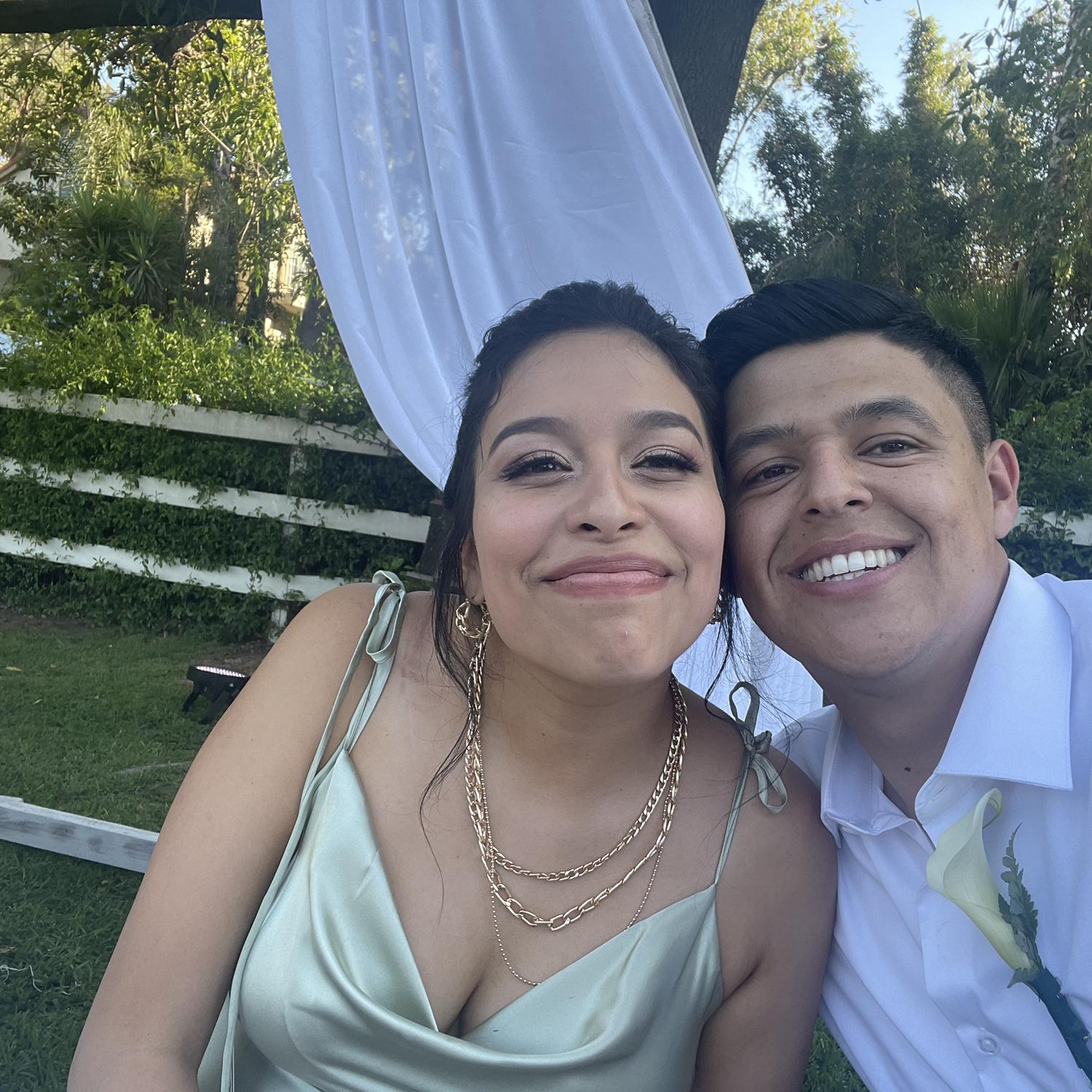 Attending our first wedding together!