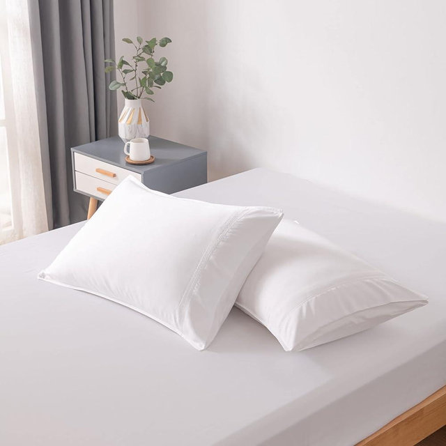 Bella Coterie | Luxury Bamboo King Size Pillowcase Set | 100% Organically Grown Bamboo Viscose | Ultra Soft | Cooling | 2 Pcs [White]