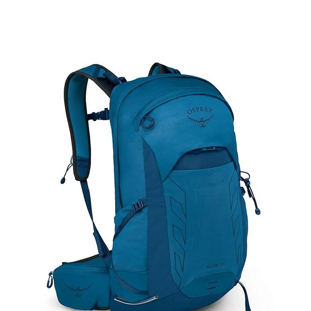 Osprey Talon 22L Men's Lightweight Hiking Backpack - Small Daypack for Travel & Camping, Scoria Blue/Night Shift