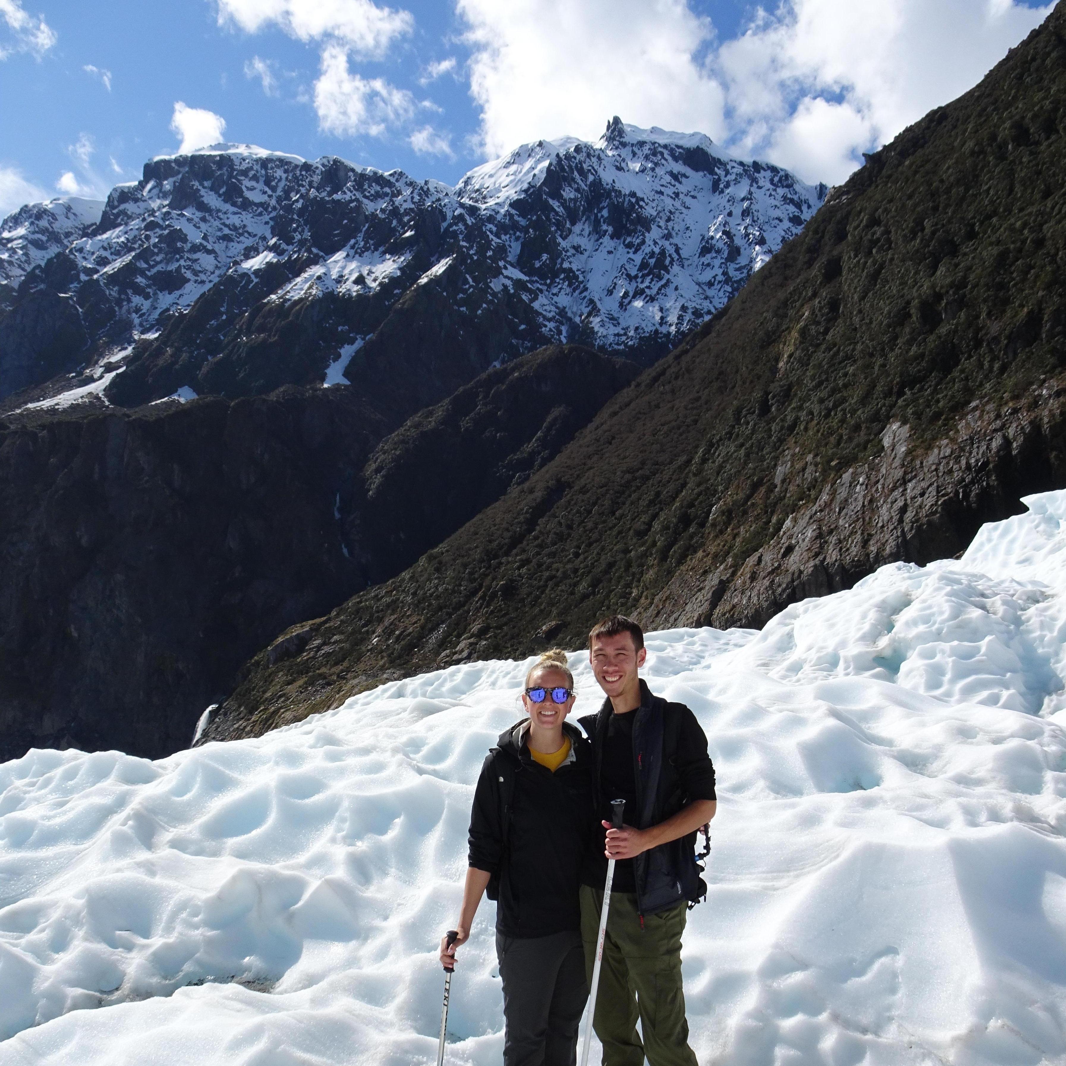 Glacier hike in New Zealand