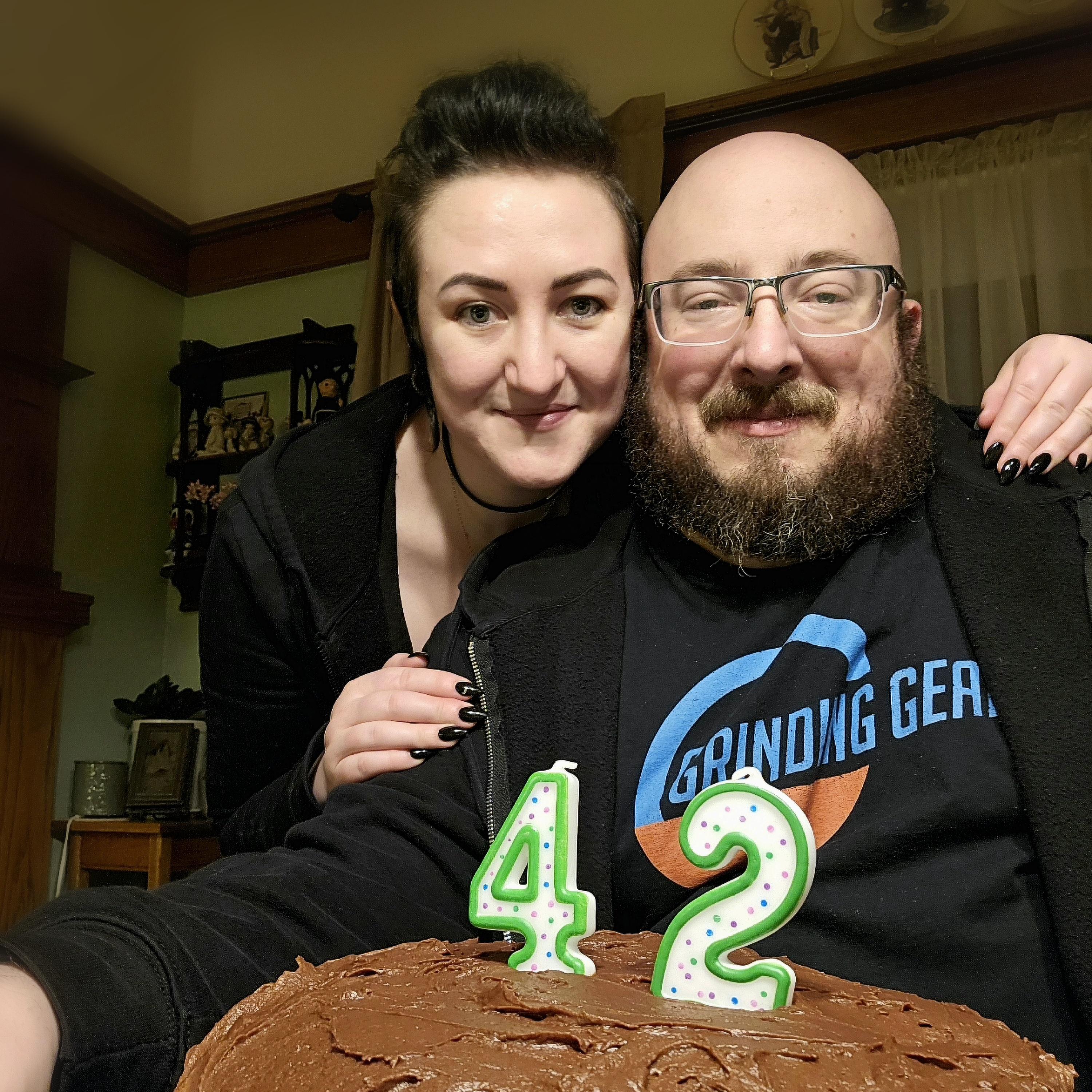 The first of many birthday cakes Lauren will bake for Josh!