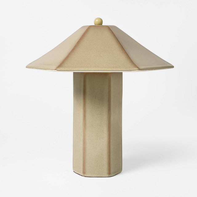 Double Ceramic Table Lamp Tan - Threshold™ designed with Studio McGee
