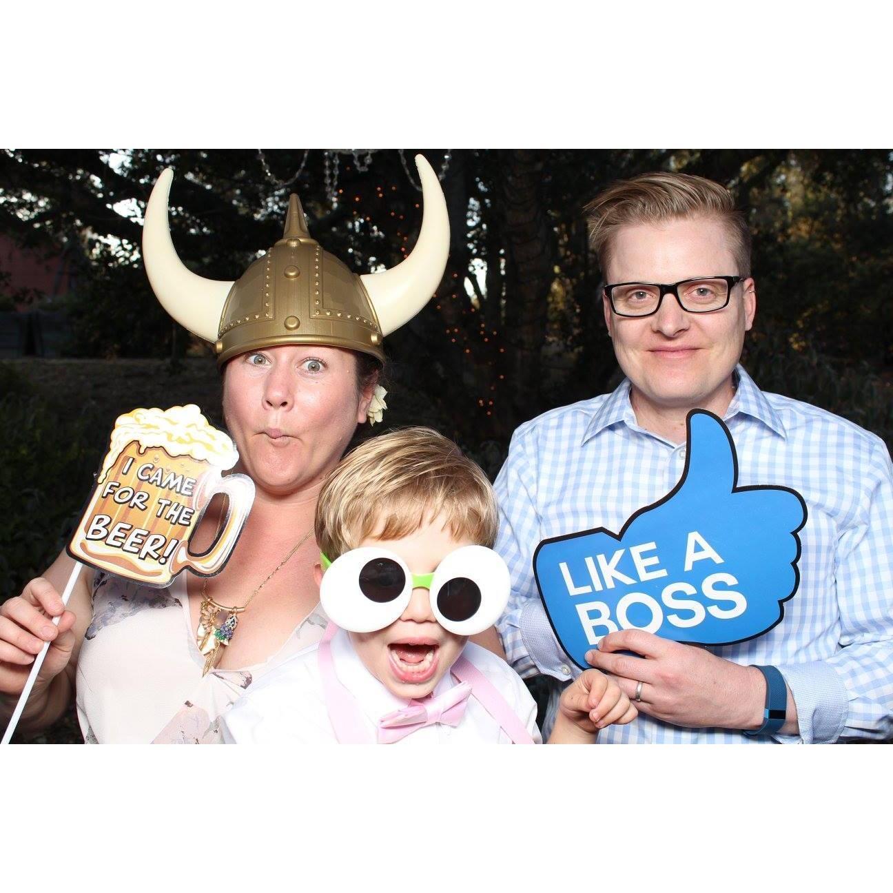 photo booth fun with Colin at Ali and Cam's wedding.