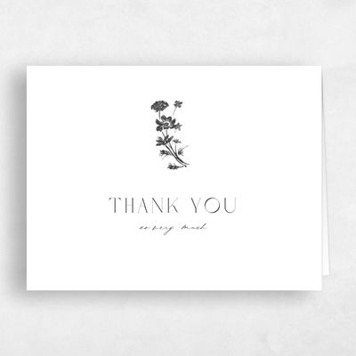 White Boho Wedding Thank You - Dianora Landscape