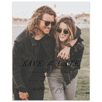 Black Wedding Digital Save the Date - Ione Photo