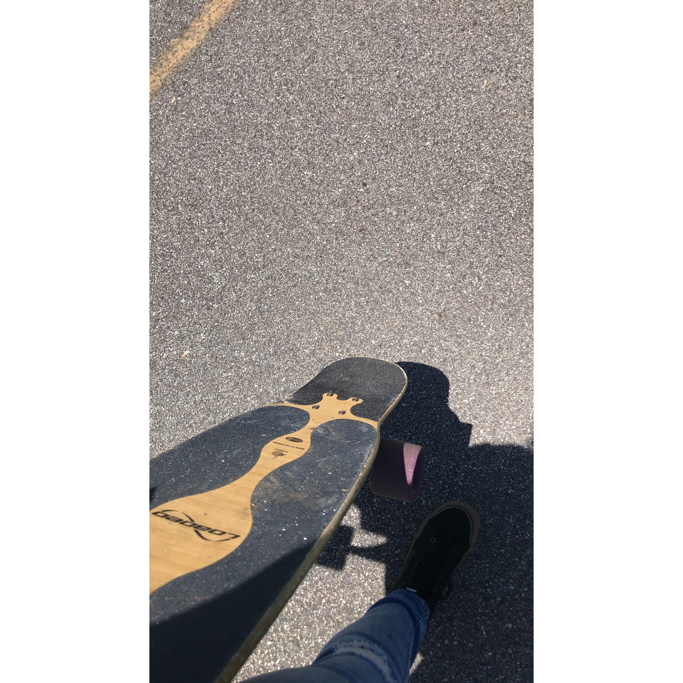 The first date, May 21st, 2018. Ricky tried to teach Toni how to longboard, he learned that day that she was about as coordinated as a brick wall.