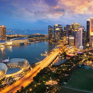 Night at a hotel in Singapore for our honeymoon