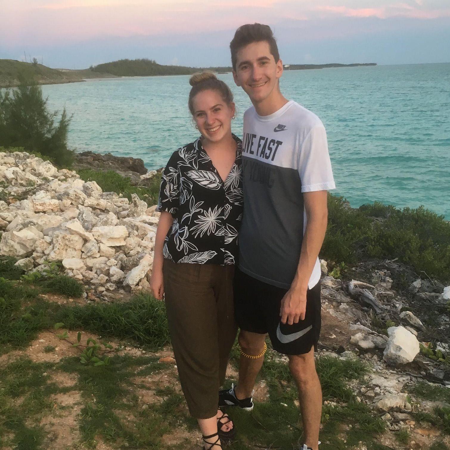 Matthew joined Liz and her extended family on a trip to a gorgeous villa in the Bahamas. He did not, however, join them when they got a flat tire in the middle of the Eleuthera highway.