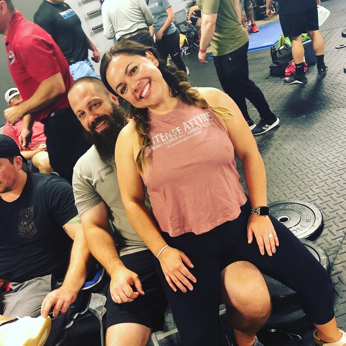 He's always my biggest supporter at my powerlifting meets.