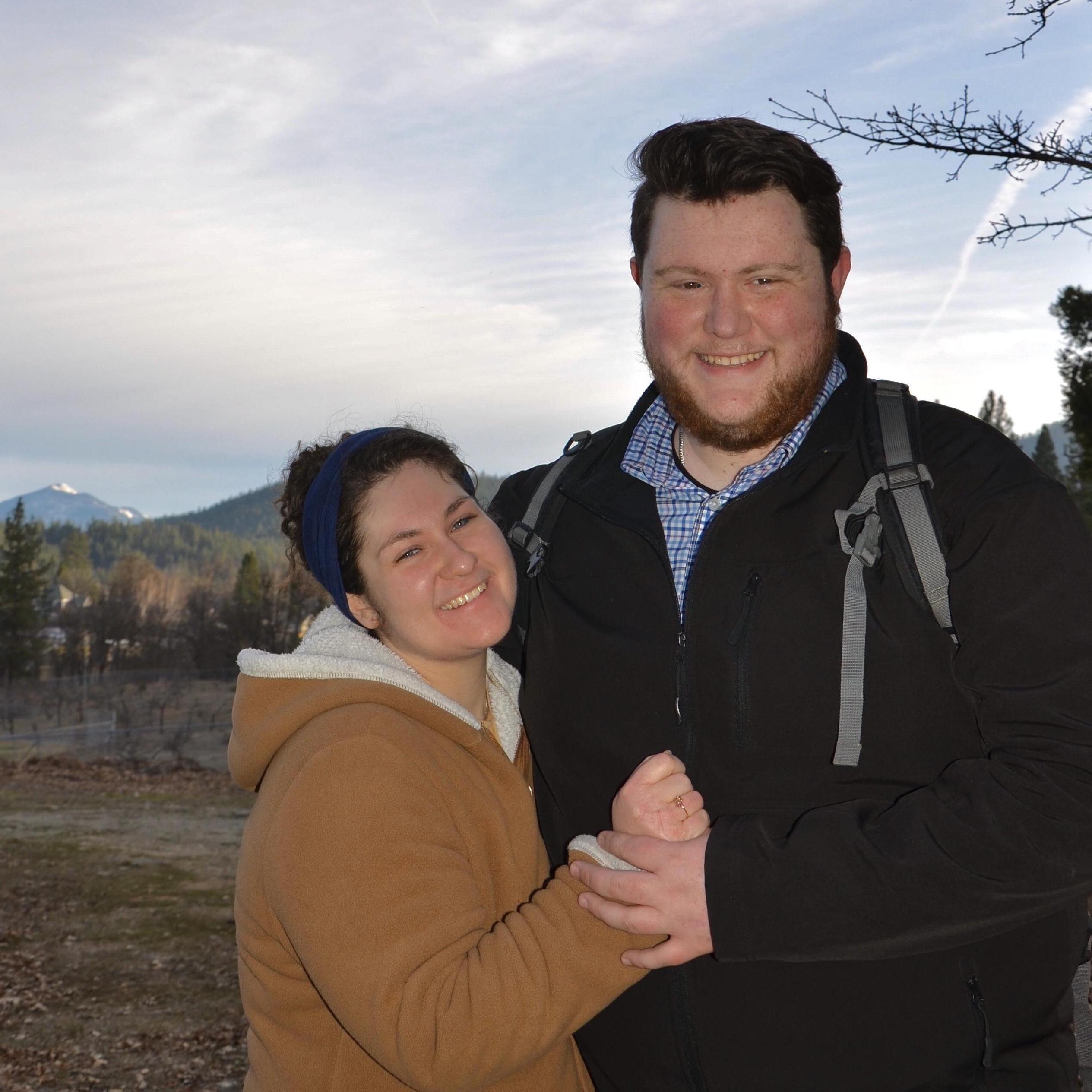 Our faces still reveling in the fact that we were now engaged.