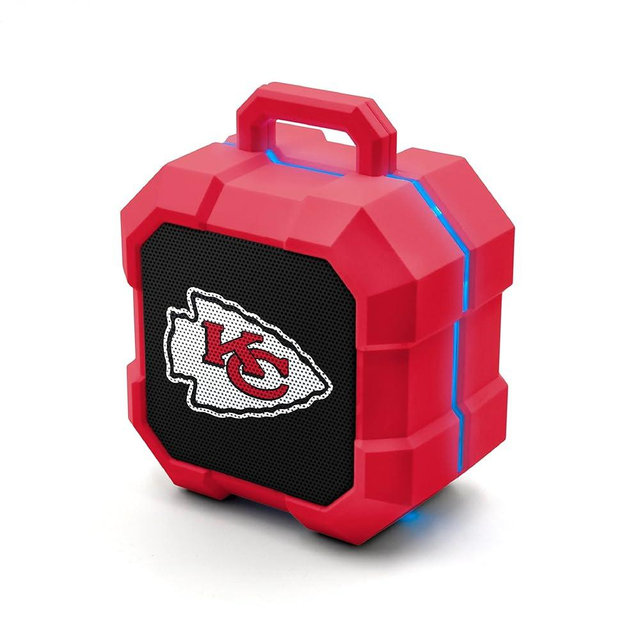 SOAR NFL Shockbox LED Wireless Bluetooth Speaker - Water Resistant IPX4, 5.0 Bluetooth with Over 5 Hours of Play Time - Small Portable Speaker - Officially Licensed NFL, Perfect Home & Outdoor Speaker