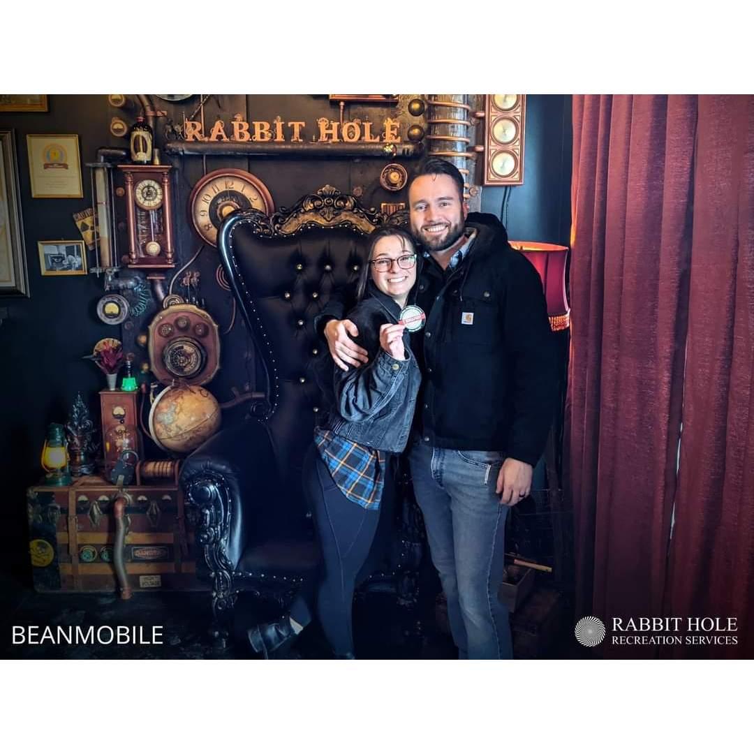 Escape room on our anniversary--A favorite passtime!